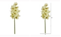 Nearly Natural 23in. Cymbidium Orchid Artificial Flower Set of 3